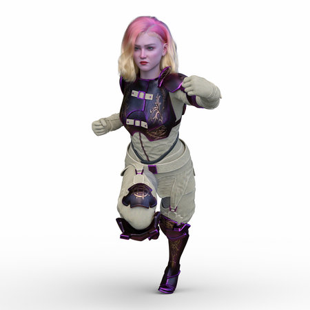 3DCG images of a female warriorの写真素材