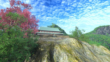 3DCG images of the Chinese style buildingsの写真素材