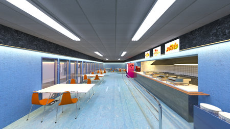 3DCG images of the corridorの写真素材