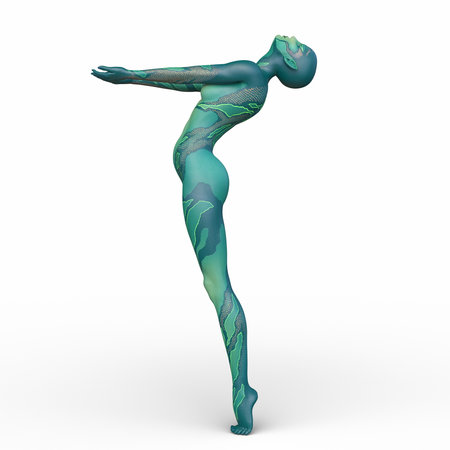 3DCG images of a female alienの写真素材