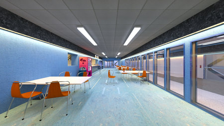 3DCG images of the corridorの写真素材