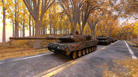 3DCG images of a tankの写真素材