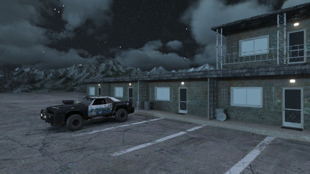 3D rendering of a police carの写真素材