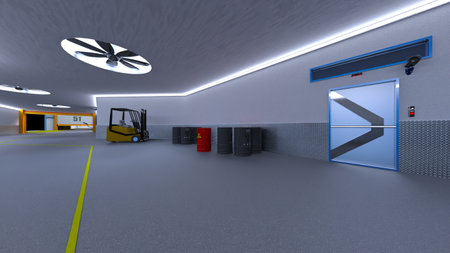 3DCG images of the corridorの写真素材