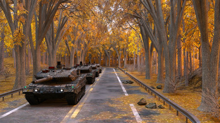 3DCG images of a tankの写真素材