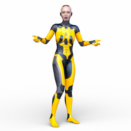 3DCG images of a female alienの写真素材