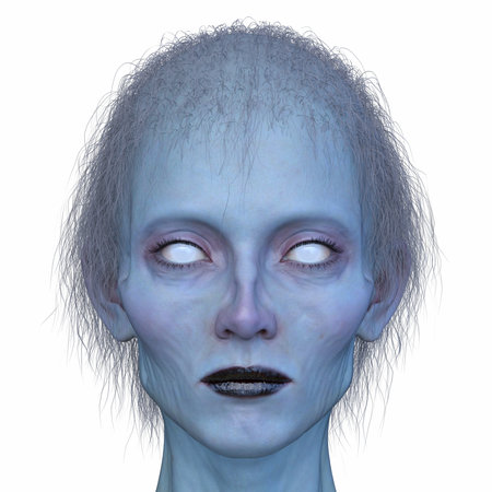 3DCG images of a female zombie faceの写真素材