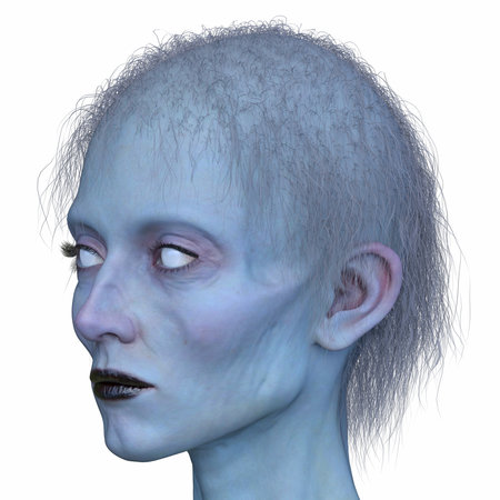 3DCG images of a female zombie faceの写真素材