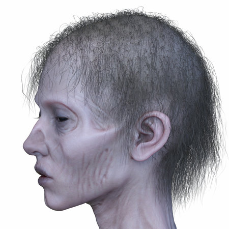 3DCG images of a female zombie faceの写真素材