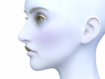 3DCG images of a woman's face close-upの写真素材