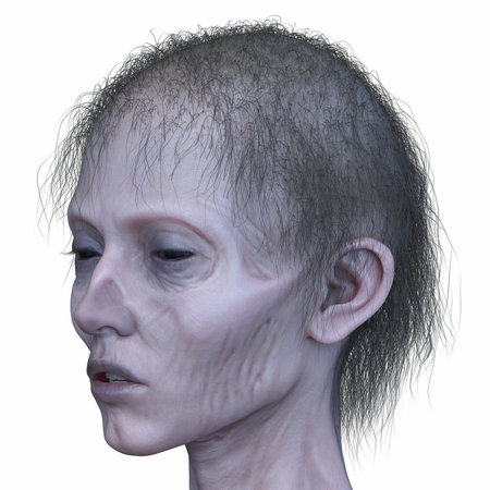 3DCG images of a female zombie faceの写真素材