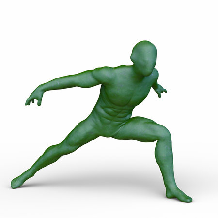 3DCG images of a man posingの写真素材