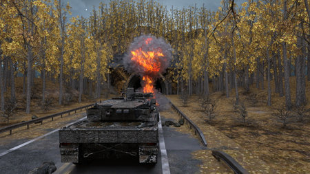 3DCG images of a tankの写真素材