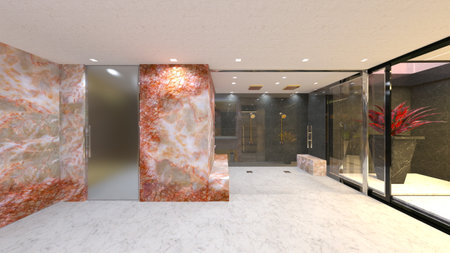 3DCG images of the resort hotelの写真素材