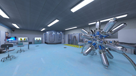 3DCG images of the spaceship hangarの写真素材