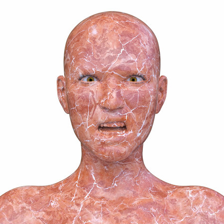 3DCG images of a woman's face close-upの写真素材