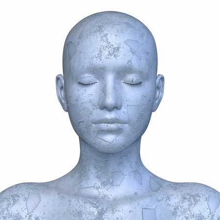 3DCG images of a woman's face close-upの写真素材