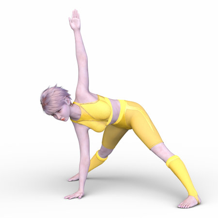 3DCG images of a woman posingの写真素材