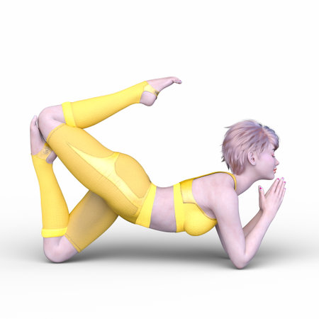 3DCG images of a woman posingの写真素材