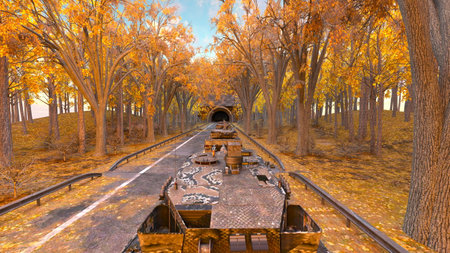 3DCG images of a tankの写真素材