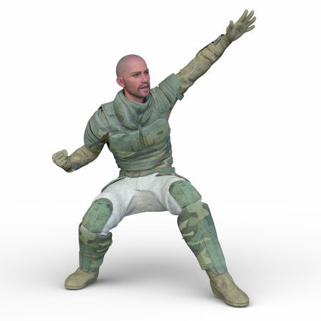 3DCG images of a warriorの写真素材