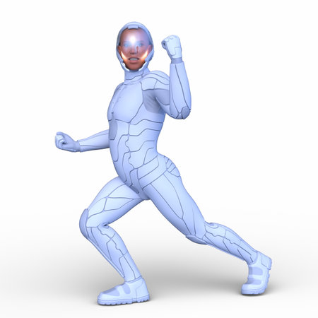 3DCG images of a cyber manの写真素材