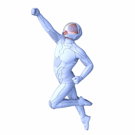 3DCG images of a cyber manの写真素材