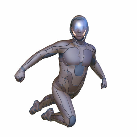 3DCG images of a cyber manの写真素材