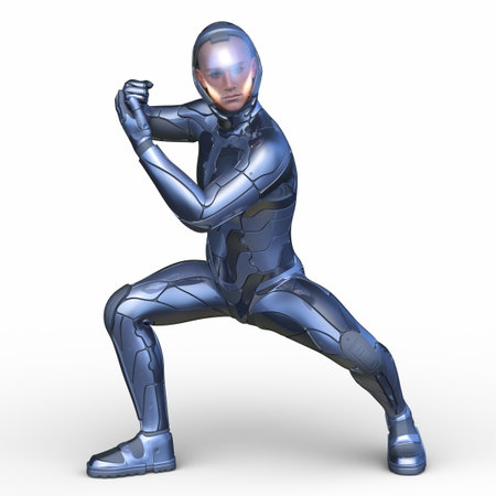 3DCG images of a cyber manの写真素材
