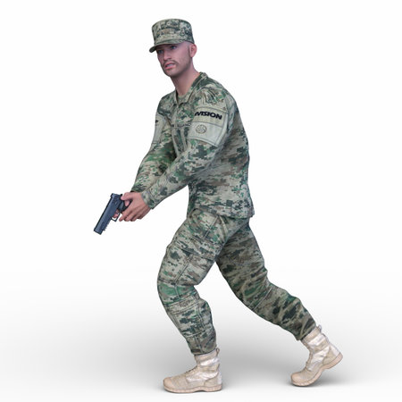 3DCG images of a soldierの写真素材