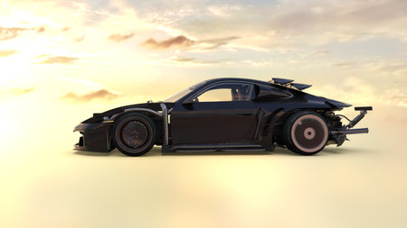 3DCG images of a sports carの写真素材