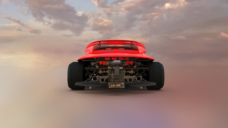 3DCG images of a sports carの写真素材