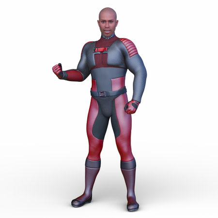 3DCG images of a cyber manの写真素材