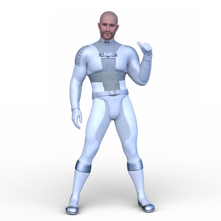 3DCG images of a cyber manの写真素材