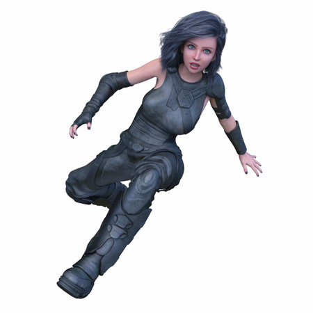 3DCG images of a female warriorの写真素材
