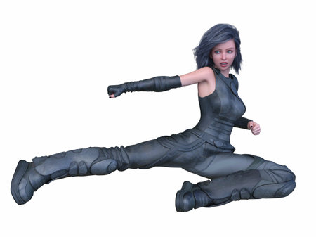 3DCG images of a female warriorの写真素材