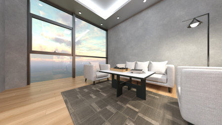 3DCG images of the glass walled meeting rooms