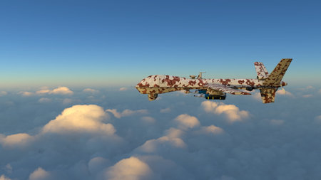 3DCG images of a fighter aircraftの写真素材
