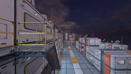 3DCG images of the future city sceneryの写真素材