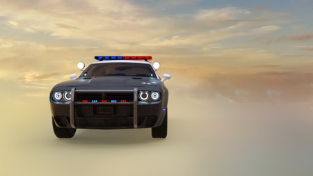 3DCG images of a police carの写真素材