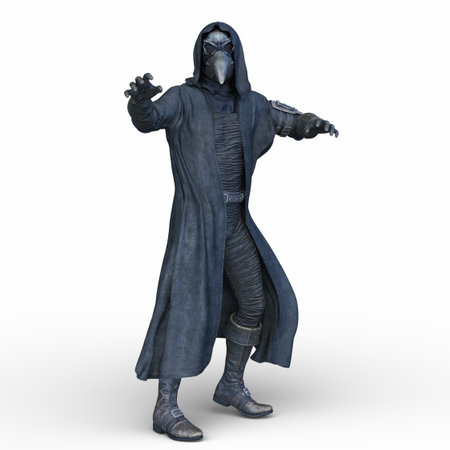 3DCG images of a man in crow maskの写真素材