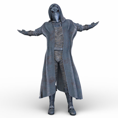 3DCG images of a man in crow maskの写真素材