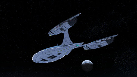 3DCG images of a spaceship