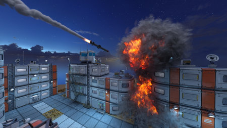 3DCG images of the future city scenery under attackの写真素材