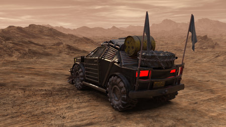 3DCG images of a monster carの写真素材