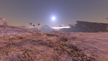 3DCG images of the desertの写真素材