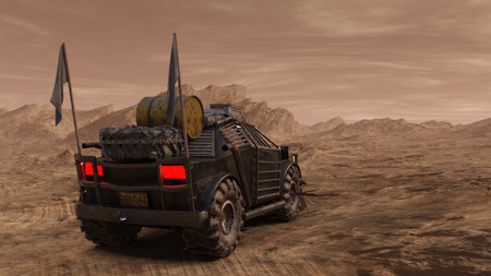 3DCG images of a monster carの写真素材
