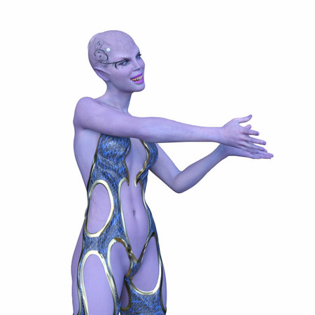 3DCG images of a female alienの写真素材