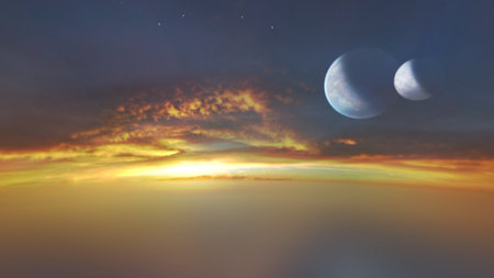 3DCG images of the sky and clouds