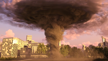 3DCG images of the tornado
